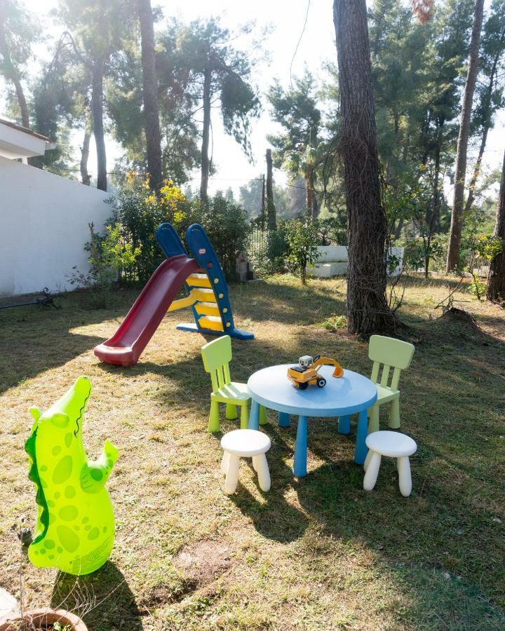 Villa Aurora In Sani With Garden And Pool Exterior foto
