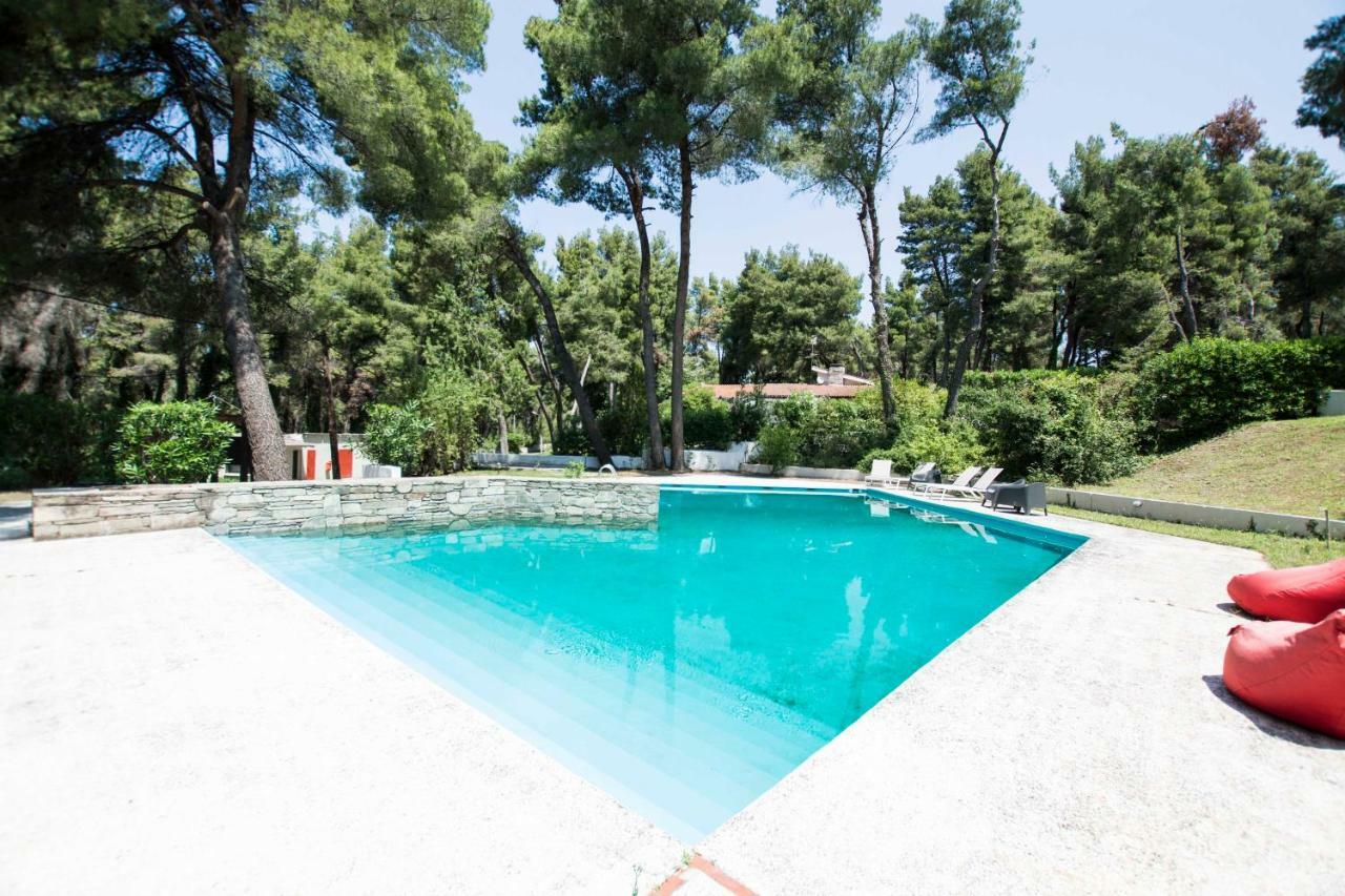 Villa Aurora In Sani With Garden And Pool Exterior foto