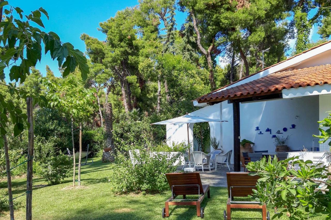 Villa Aurora In Sani With Garden And Pool Exterior foto